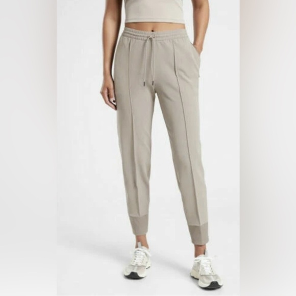 Athleta Pants - Women’s ATHLETA Endeavor Jogger Pant Buff Gray Performance Wear Size 2 Petite.